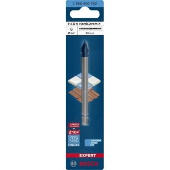 Broca EXPERT HEX-9 HardCeramic 8x90mm REF 2.608.900.592 BOSCH