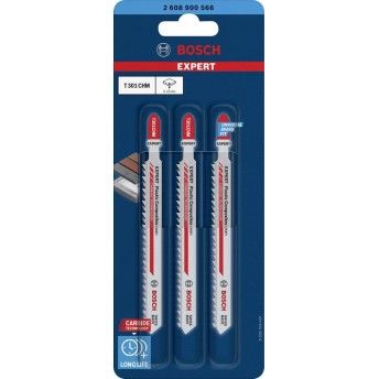 Lâmina de serra vertical T 301 CHM EXPERT ?Plastic Composites Clean? 3pç refª 2608900566 Bosch Lâmina de serra vertical T 301 CHM EXPERT ?Plastic Composites Clean? 3pç refª 2608900566 Bosch