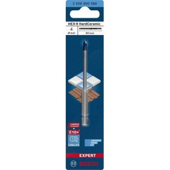 Broca EXPERT HEX-9 HardCeramic 4x90mm REF 2.608.900.588 BOSCH
