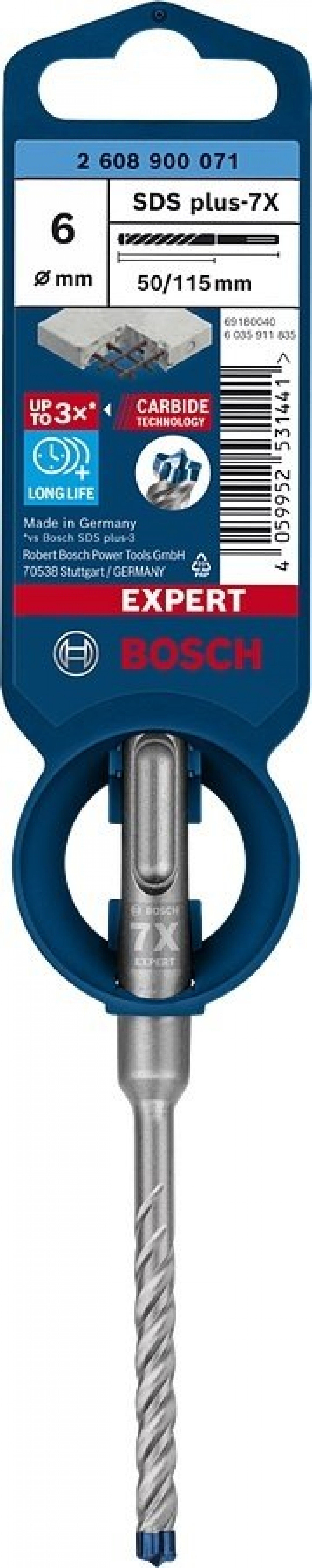 BROCA EXPERT 6x50x115 SDS-PLUS 7X 2.608.900.071 BOSCH