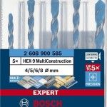 KIT brocas EXPERT HEX-9 MultiConstruction, 4/5/6/6/8mm REF 2.608.900.585 BOSCH KIT brocas EXPERT HEX-9 MultiConstruction, 4/5/6/6/8mm REF 2.608.900.585 BOSCH