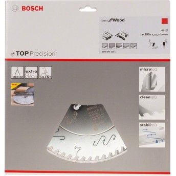 Disco Top precision 250x30x3.2mm 60 dentes ref 2.608.642.112 BOSCH