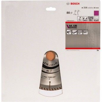 DISCO MULTI-MATERIAIS 216x30mm 80Z REF 2.608.640.447 BOSCH DISCO MULTI-MATERIAIS 216x30mm 80Z REF 2.608.640.447 BOSCH