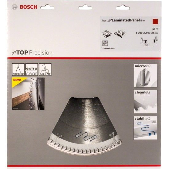 Disco Top precision p/Laminados 305x30x2.2mm 96 dentes 2.608.642.105 BOSCH