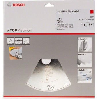 DISCO MULTI-MATERIAIS 254x30mm 80Z REF 2.608.642.098 BOSCH DISCO MULTI-MATERIAIS 254x30mm 80Z REF 2.608.642.098 BOSCH