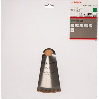 Disco Optiline Wood 305x30x2,5 mm, 60 dentes refª 2608640441 BOSCH Disco Optiline Wood 305x30x2,5 mm, 60 dentes refª 2608640441 BOSCH