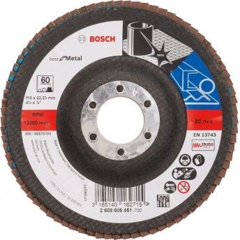 DISCO LAMELAS 115MM G60 REF 2.608.605.451 BOSCH