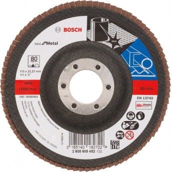 DISCO LAMELAS 115MM G80 REF 2.608.605.452 BOSCH
