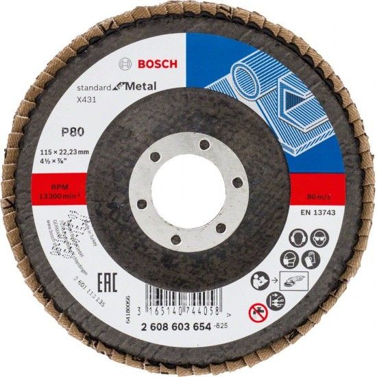 DISCO LAMELAS 115MM G80 REF 2.608.603.654 BOSCH