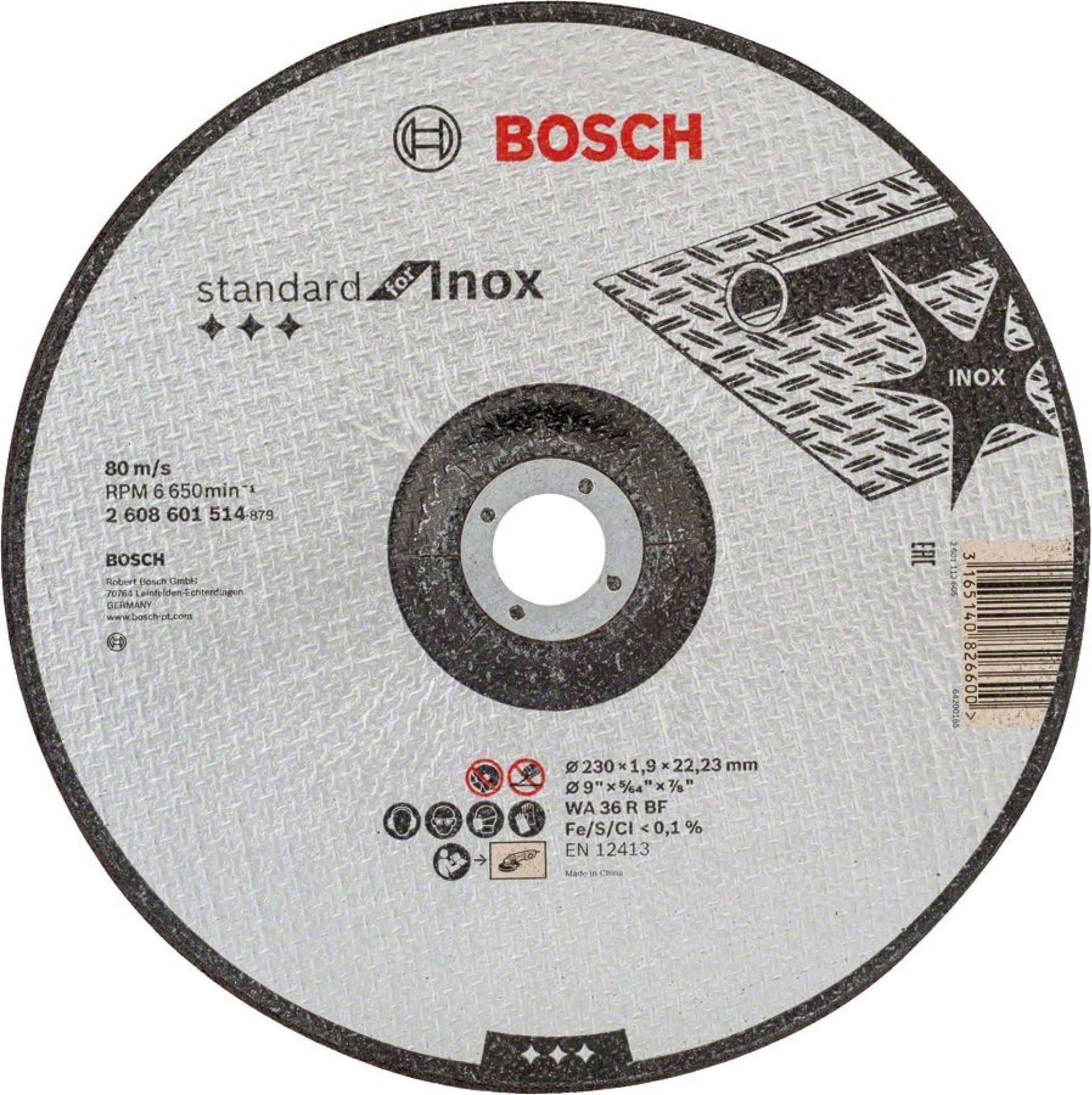 DISCO INOX 230MM REF 2.608.601.514 BOSCH