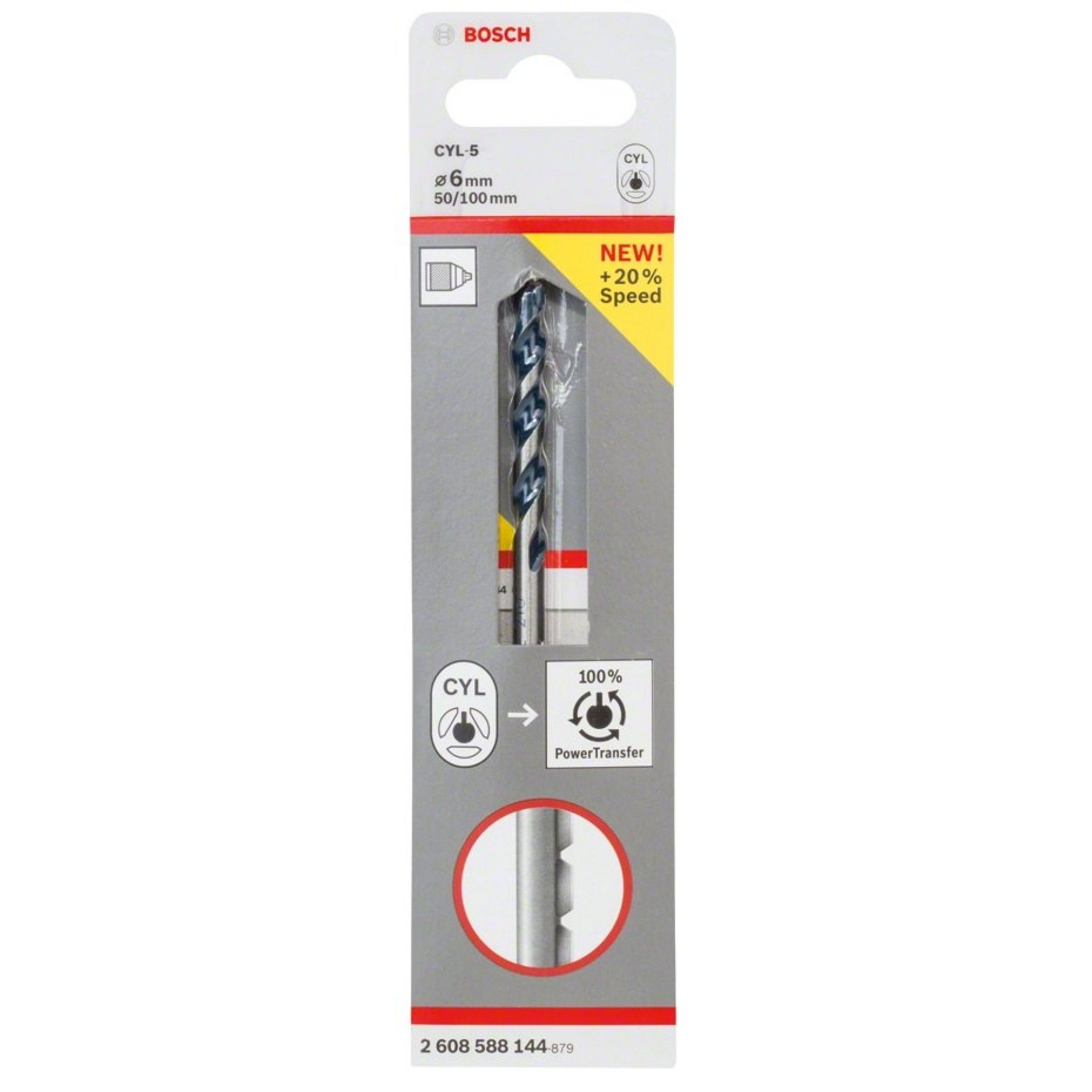 BROCA PEDRA 6MM CYL-5 REF 2.608.588.144 BOSCH