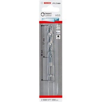 BROCA ENCAIXE HEXAGONAL 6MM BOSCH REF 2.608.577.058