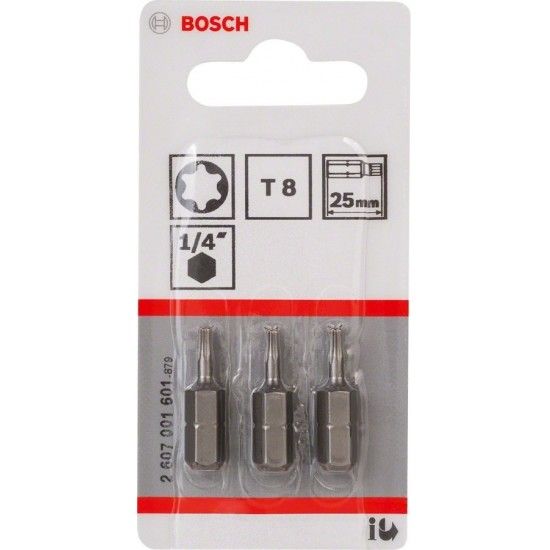 CONJUNTO 3 BITS  TORX T8 REF 2.607.001.601 BOSCH