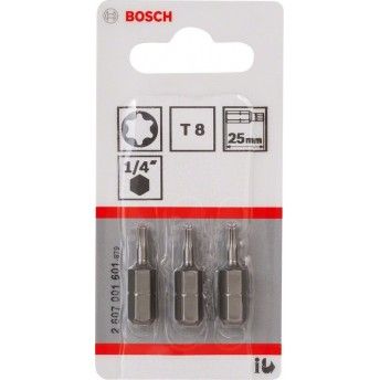 CONJUNTO 3 BITS  TORX T8 REF 2.607.001.601 BOSCH