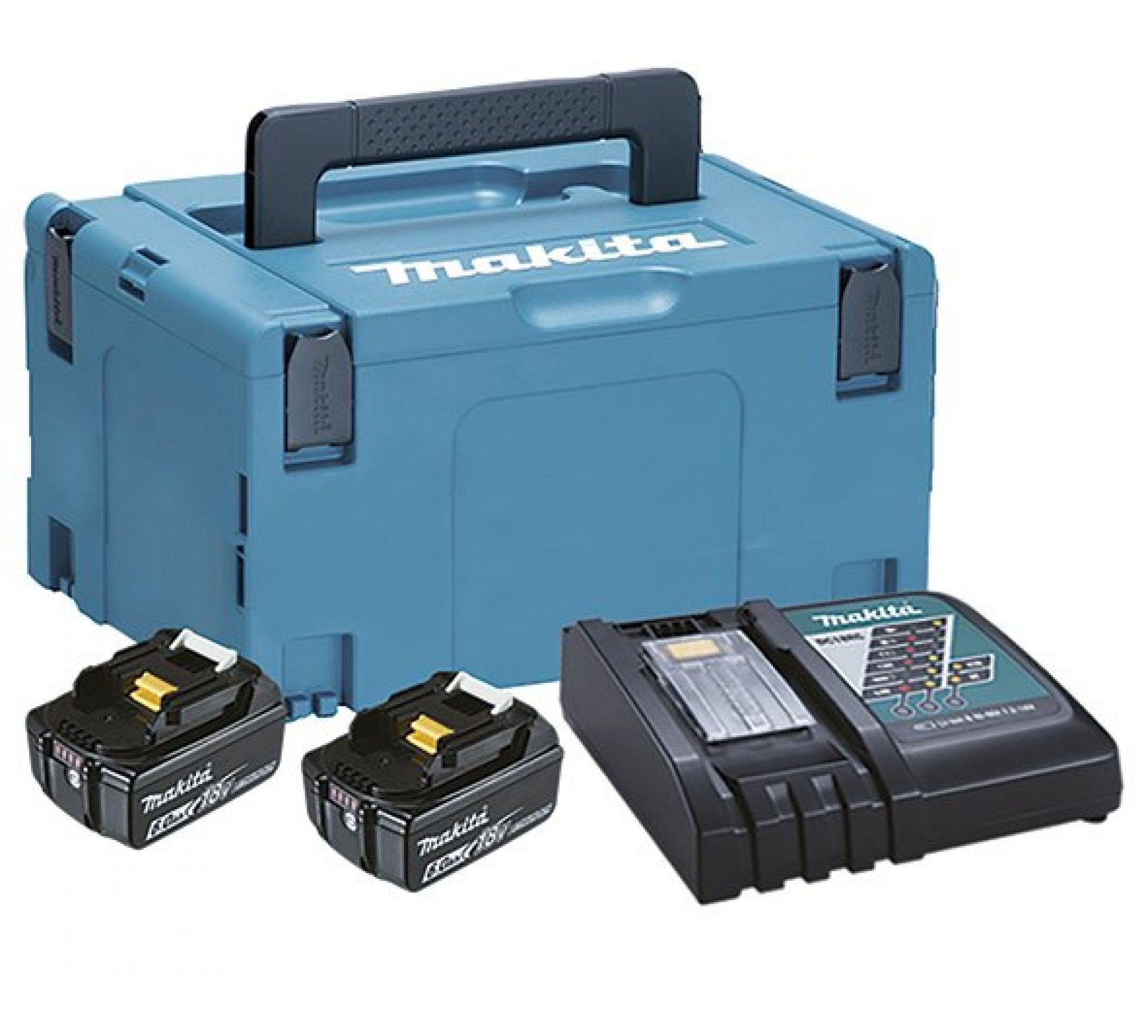 Kit de Bateria 6,0Ah BL1860Bx2 + DC18R 198116-4 Makita