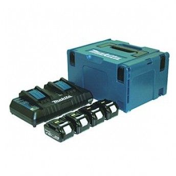 Kit de Bateria 4,0Ah BL1840Bx4 + DC18R 197503-4 Makita