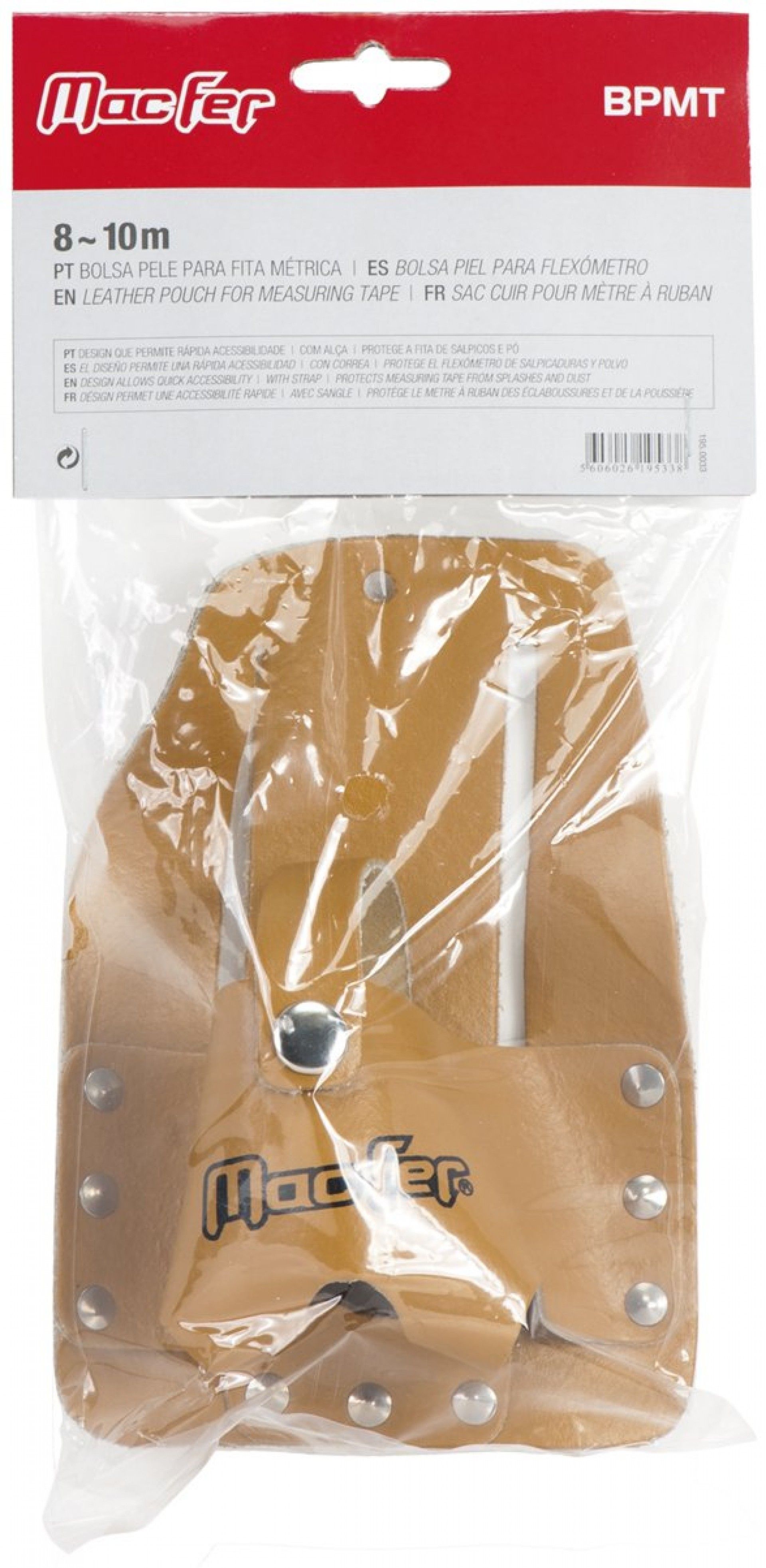 Bolsa pele p/ fita métrica MacFer BPMT 3~5m refª 195.0032 MACFER