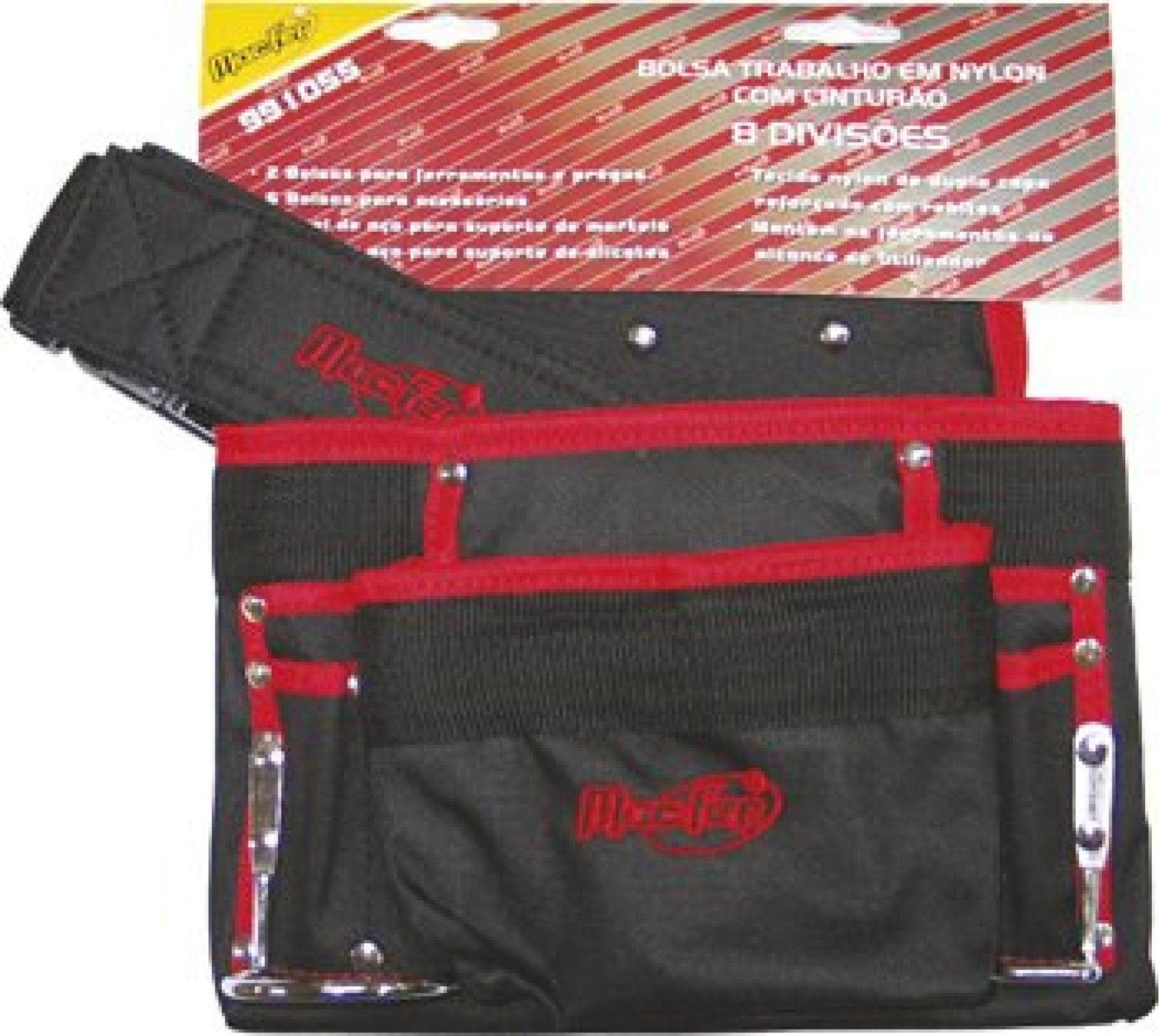 Bolsa nylon c/ cinturão MacFer 991055 8 div. refª 195.0002 MACFER