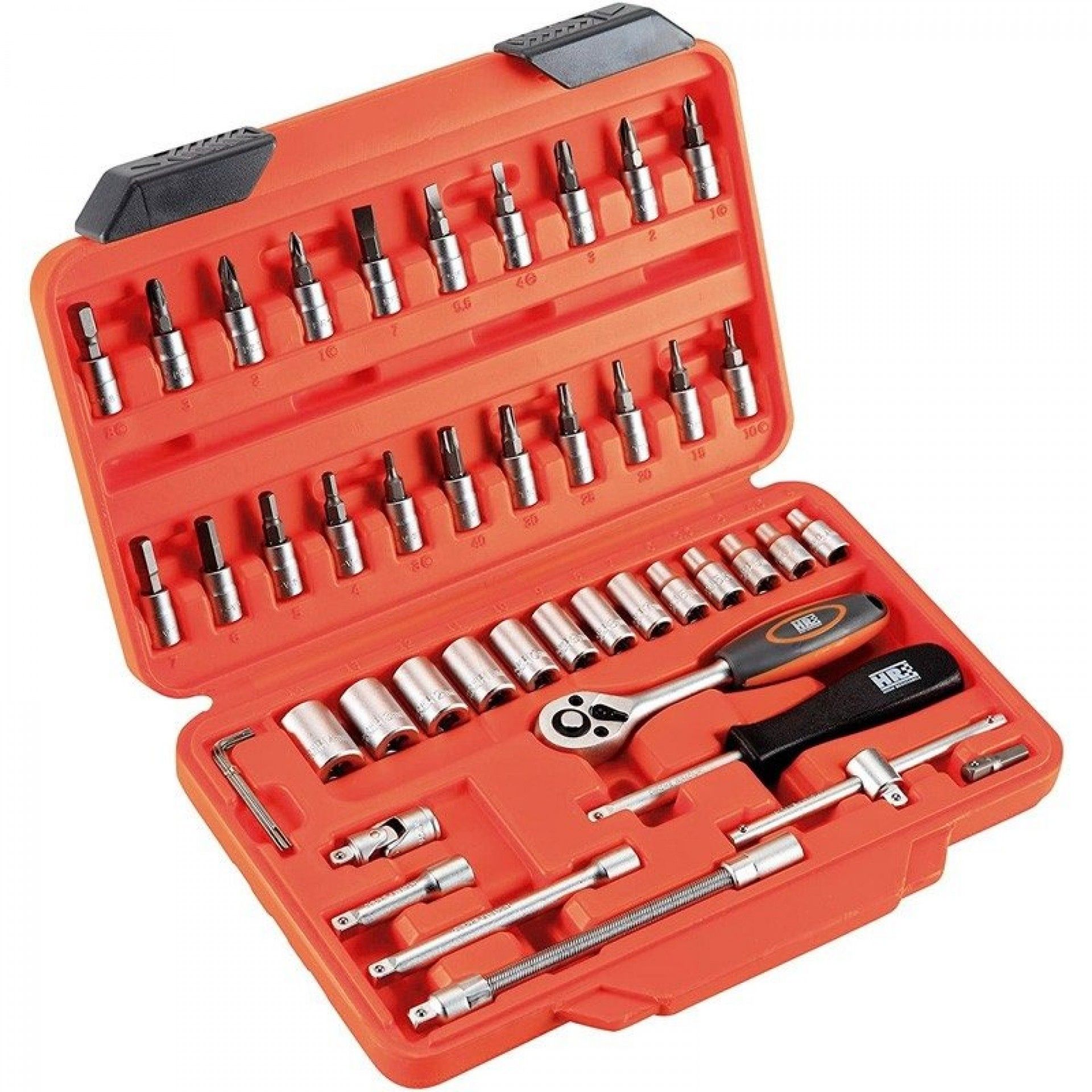 JOGO FERRAMENTAS 1/4 C/ROQUETE 46PÇ REF 192394 HR