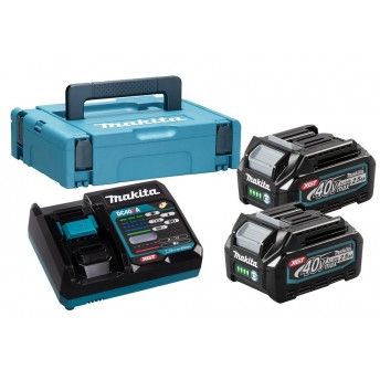 Kit de Bateria XGT 40V BL4025 2.5Ah  x(2) + DC40RA ref 191J81-6 Makita