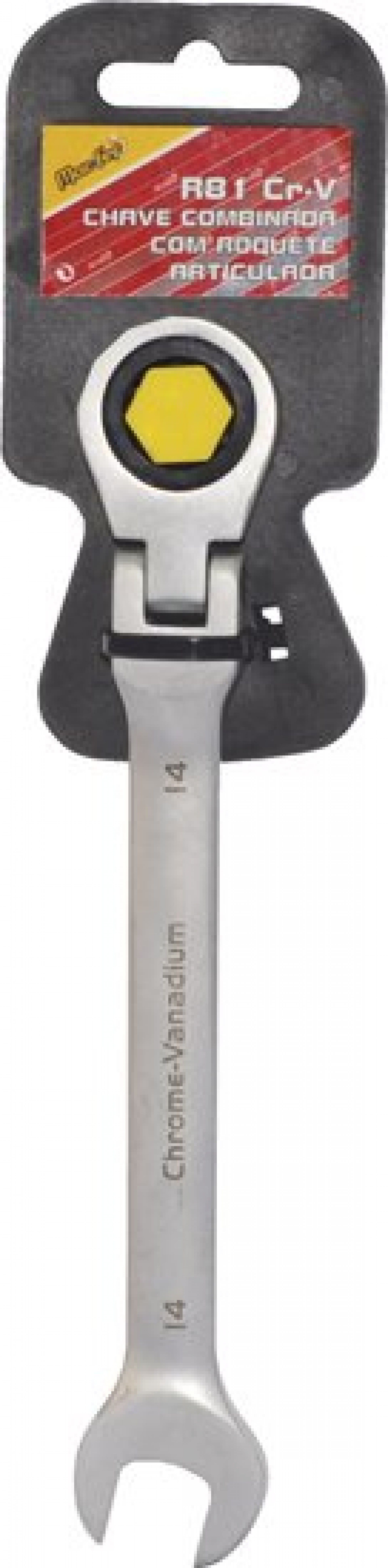 Ch. combinada c/ roquete articulada Cr-V MacFer R81 14mm refª 188.0099 MACFER