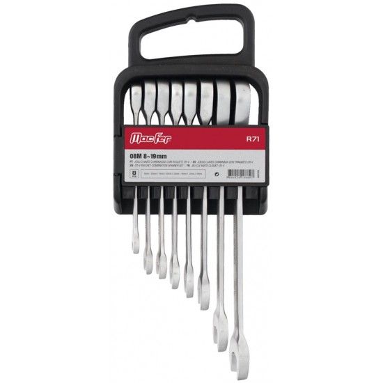 Jg. ch. combinada c/ roquete Cr-V  R71-08M 8~19mm  8ps ref 188.0089 MACFER