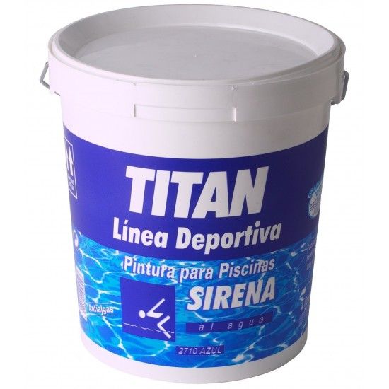 Tinta para Piscinas Base aquosa 4L Azul Ocean Sirena ref 183271104Titan