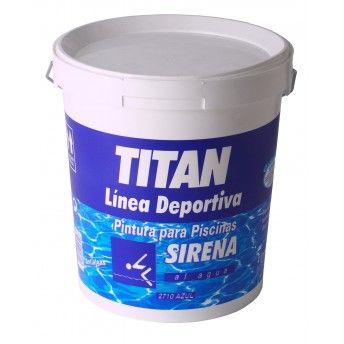 Tinta para Piscinas Mate Base aquosa 4L Azul SirenaTitan