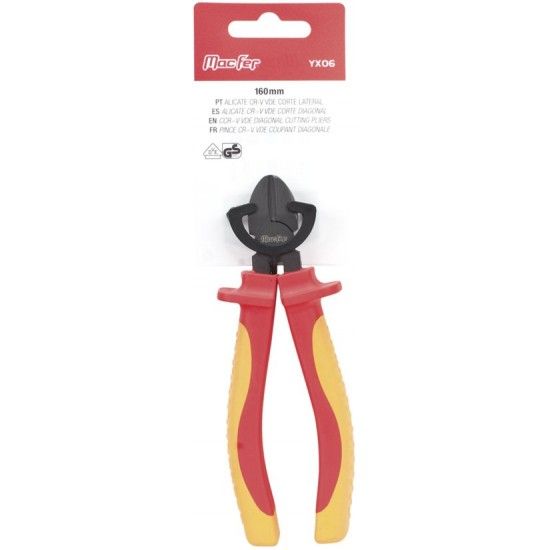 Alicate Cr-V VDE corte lateral MacFer YX06 160mm refª 183.0086 MACFER Alicate Cr-V VDE corte lateral MacFer YX06 160mm refª 183.0086 MACFER