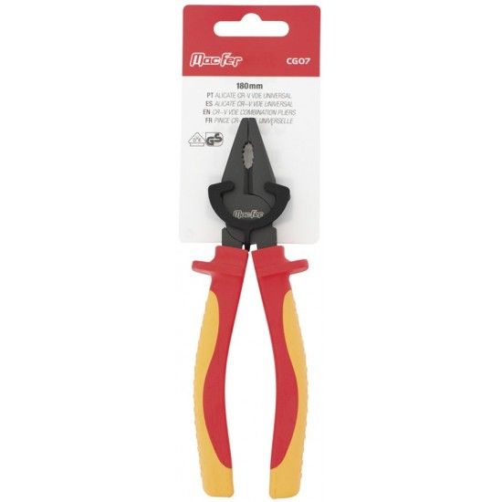 Alicate Cr-V VDE uni. MacFer CG07 180mm refª 183.0081 MACFER Alicate Cr-V VDE uni. MacFer CG07 180mm refª 183.0081 MACFER