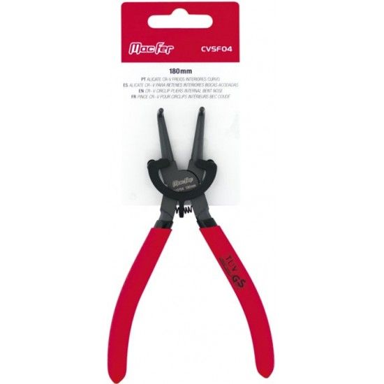Alicate Cr-V freios int. curvo MacFer CVSF04 180mm refª 183.0058 MACFER Alicate Cr-V freios int. curvo MacFer CVSF04 180mm refª 183.0058 MACFER