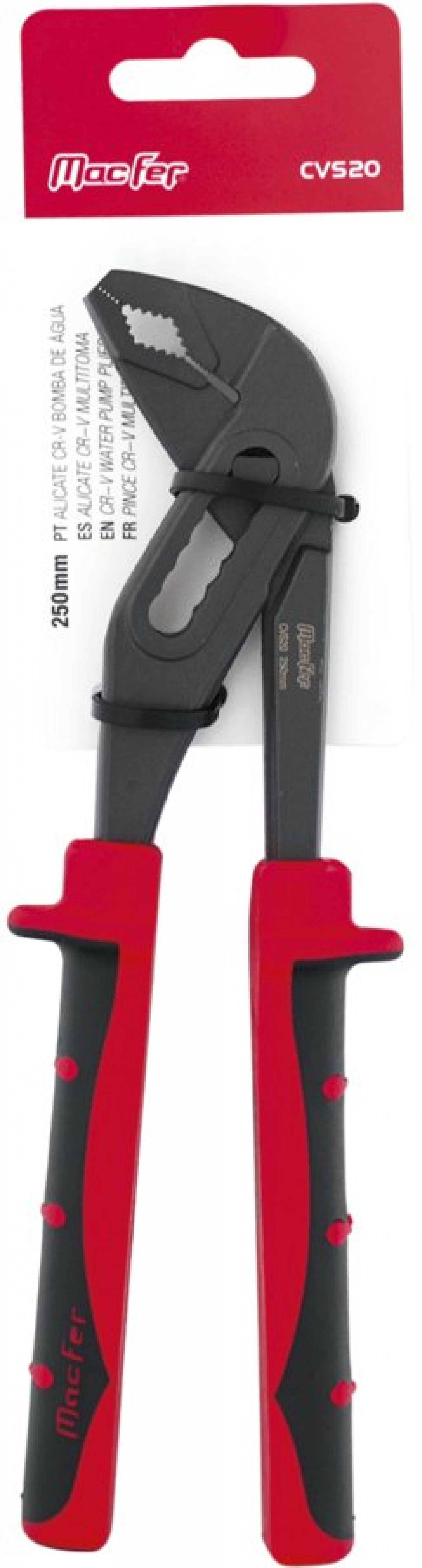 Alicate Cr-V bomba água MacFer CVS20 250mm refª 183.0016 MACFER