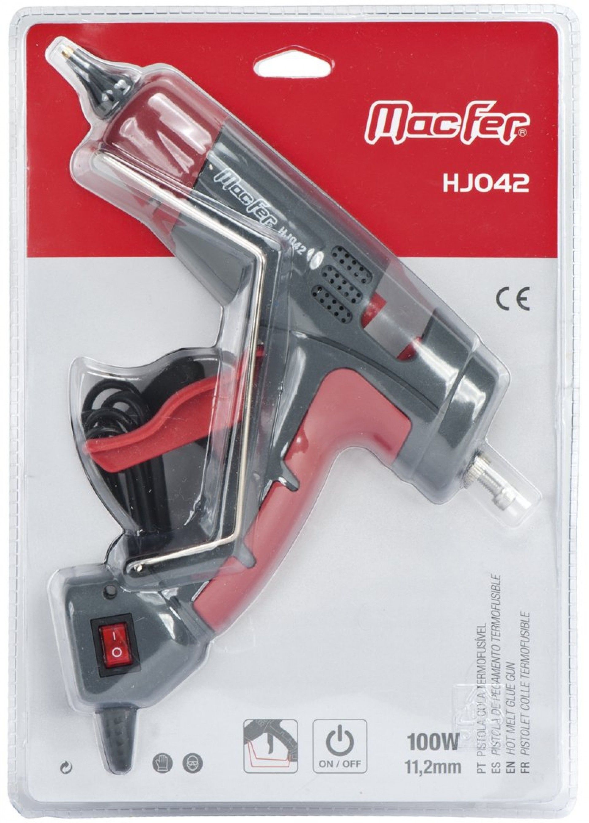 Pistola cola termofusível HJ042 refª 181.0004 Macfer