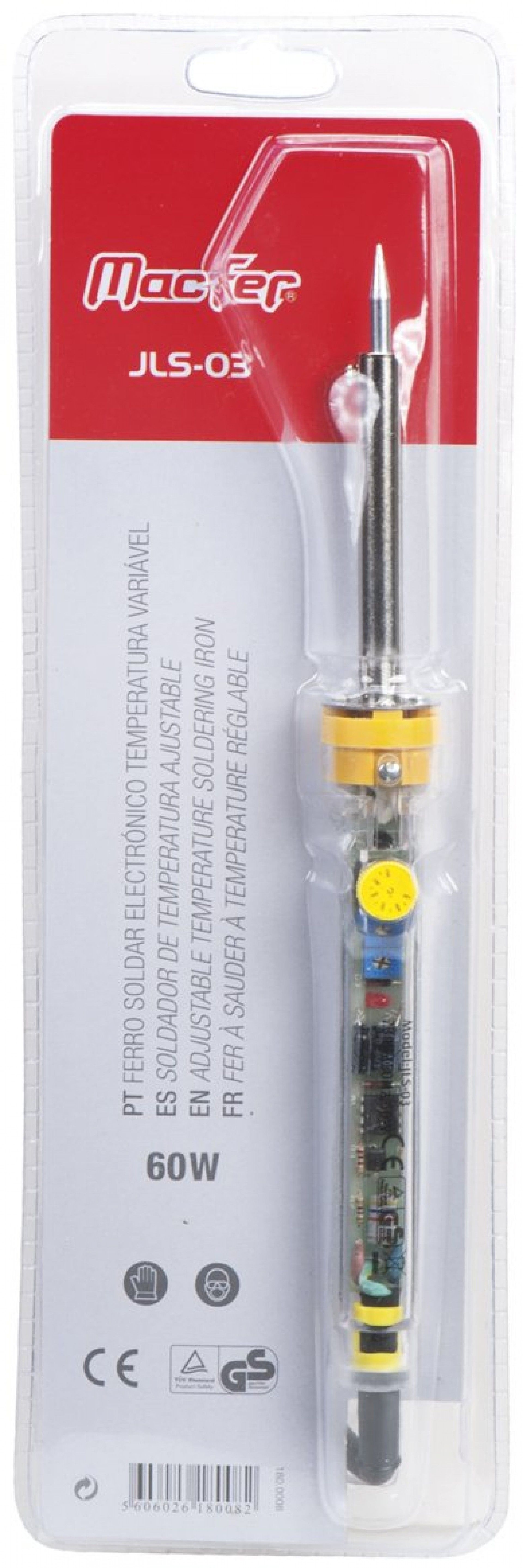 Ferro soldar electrónico temp. variável MacFer JLS-03 60W refª 180.0008 MACFER