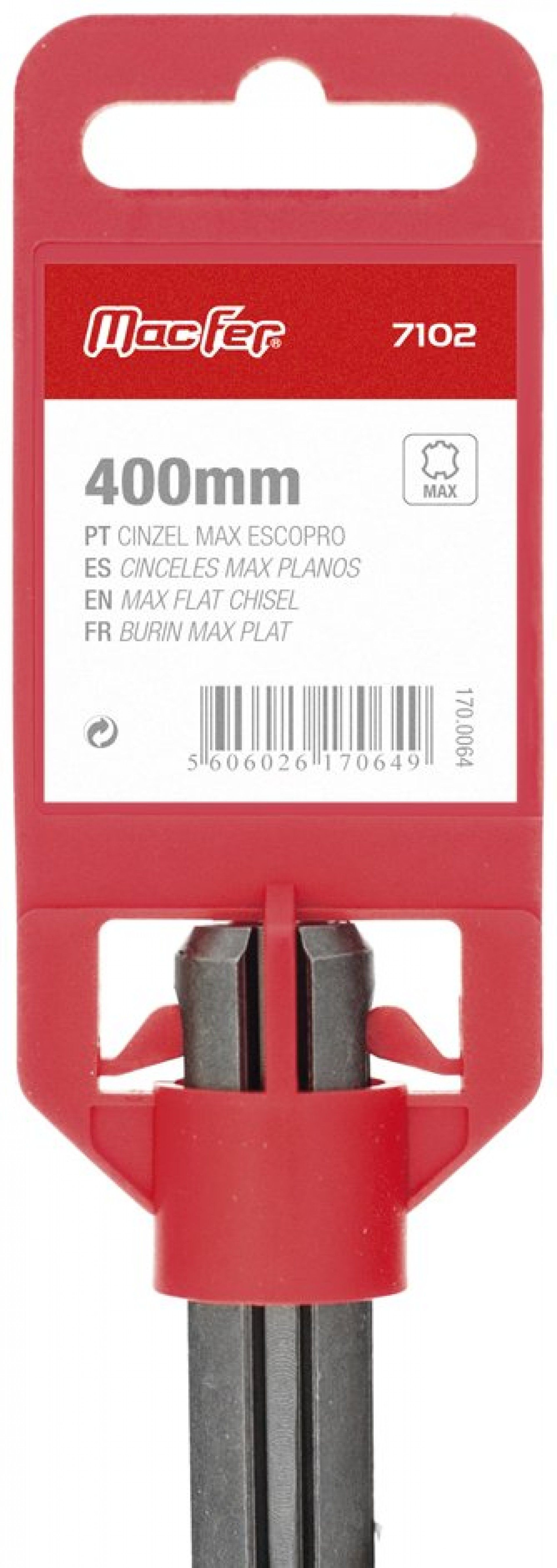 Cinzel MAX escopro MacFer 7102 600mm refª 170.0074 MACFER