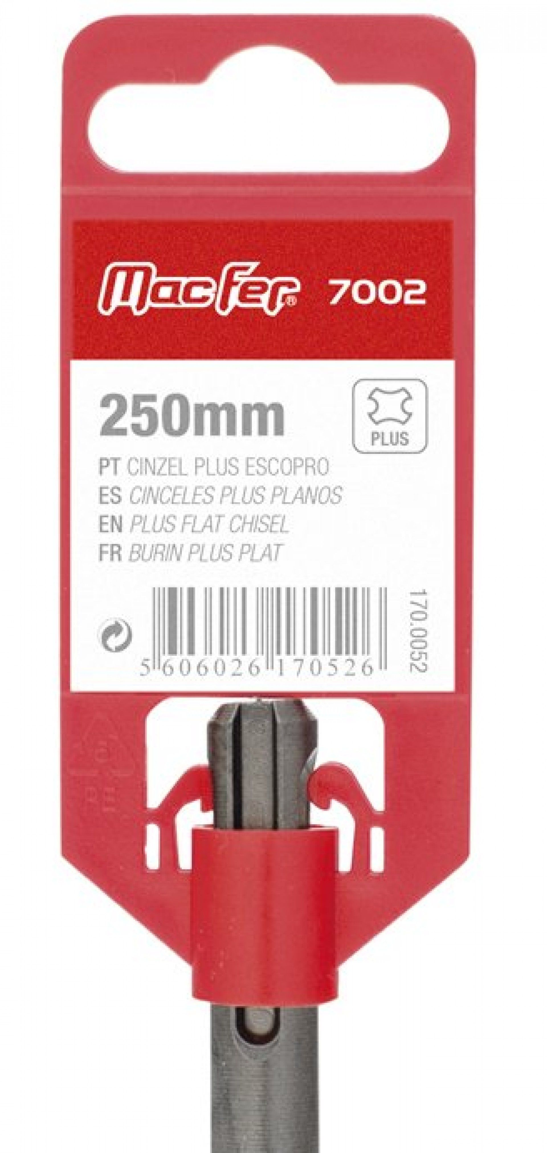 Cinzel Plus escopro MacFer 7002 250mm refª 170.0052 MACFER