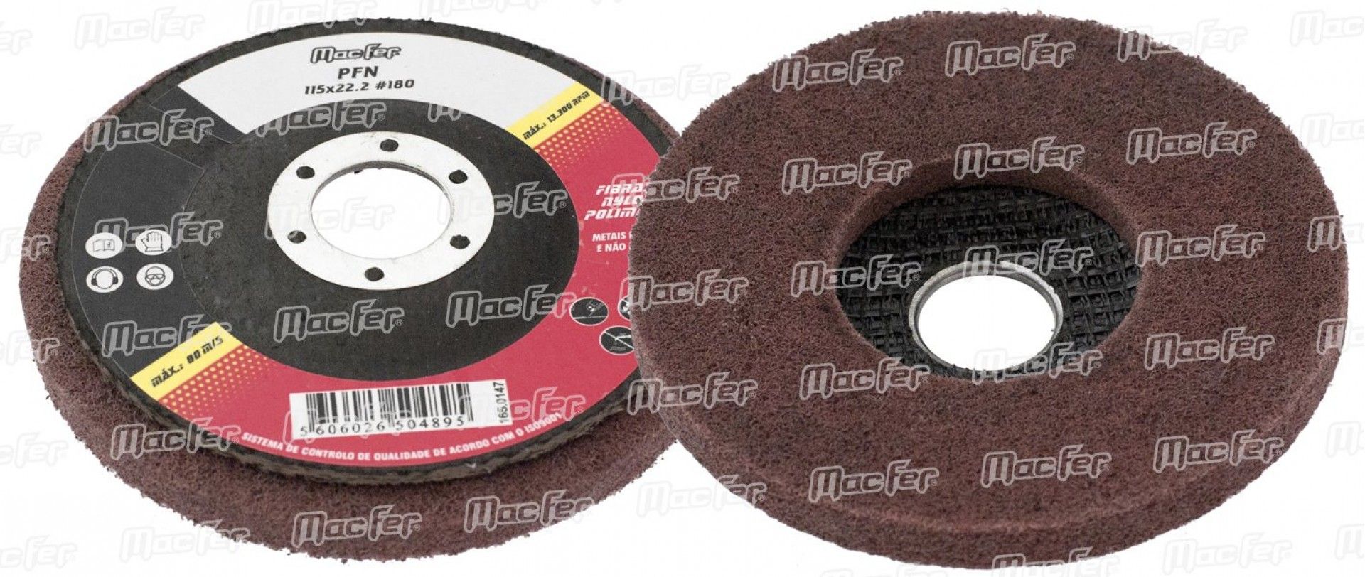 Disco feltro p/ polir MacFer PF 125x22,2mm refª 165.0144 MACFER