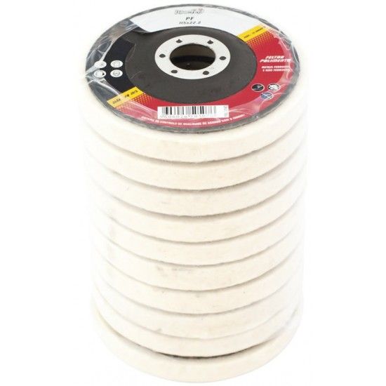 Disco feltro p/ polir MacFer PF 125x22,2mm ref� 165.0144 MACFER
