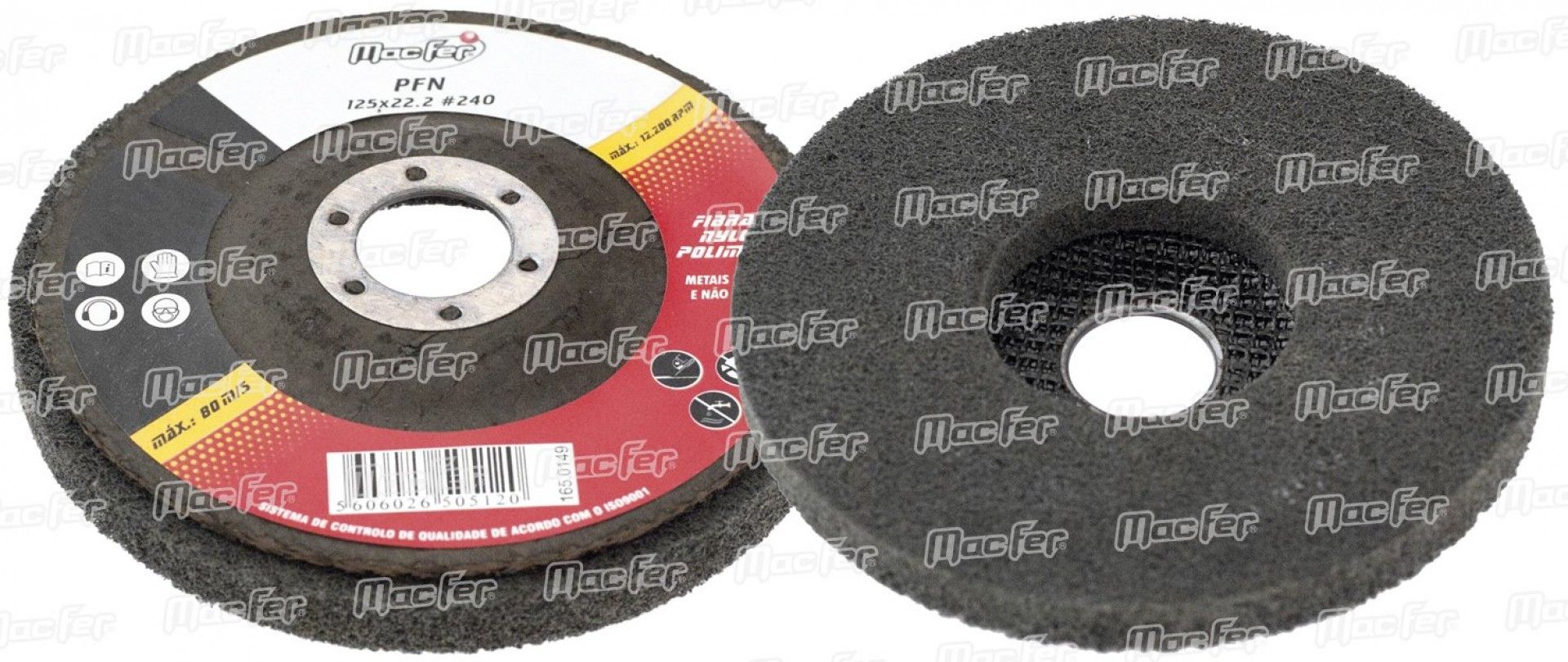 Disco feltro p/ polir MacFer PF 115x22,2mm refª 165.0143 MACFER