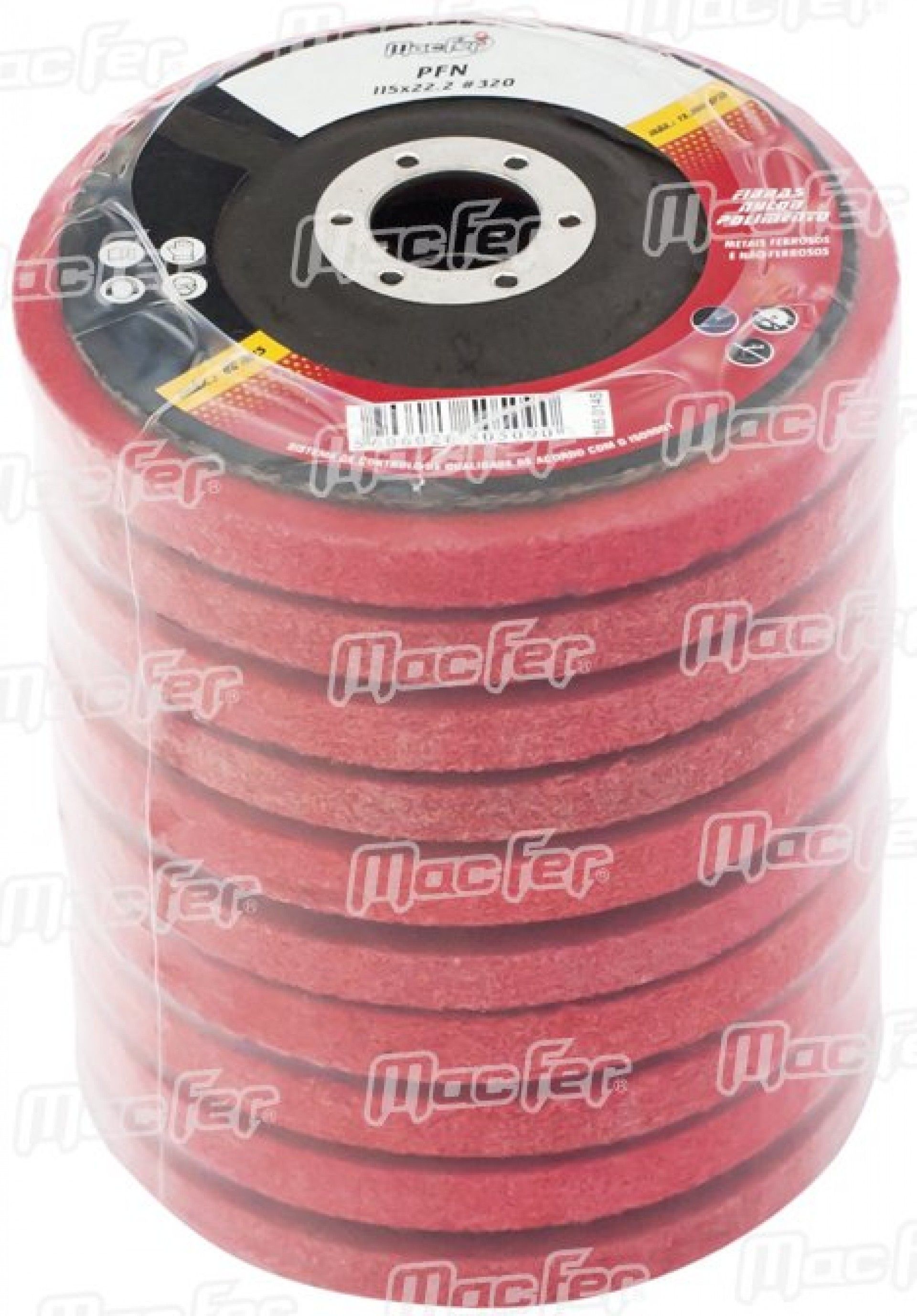 Disco feltro p/ polir MacFer PF 125x22,2mm refª 165.0144 MACFER