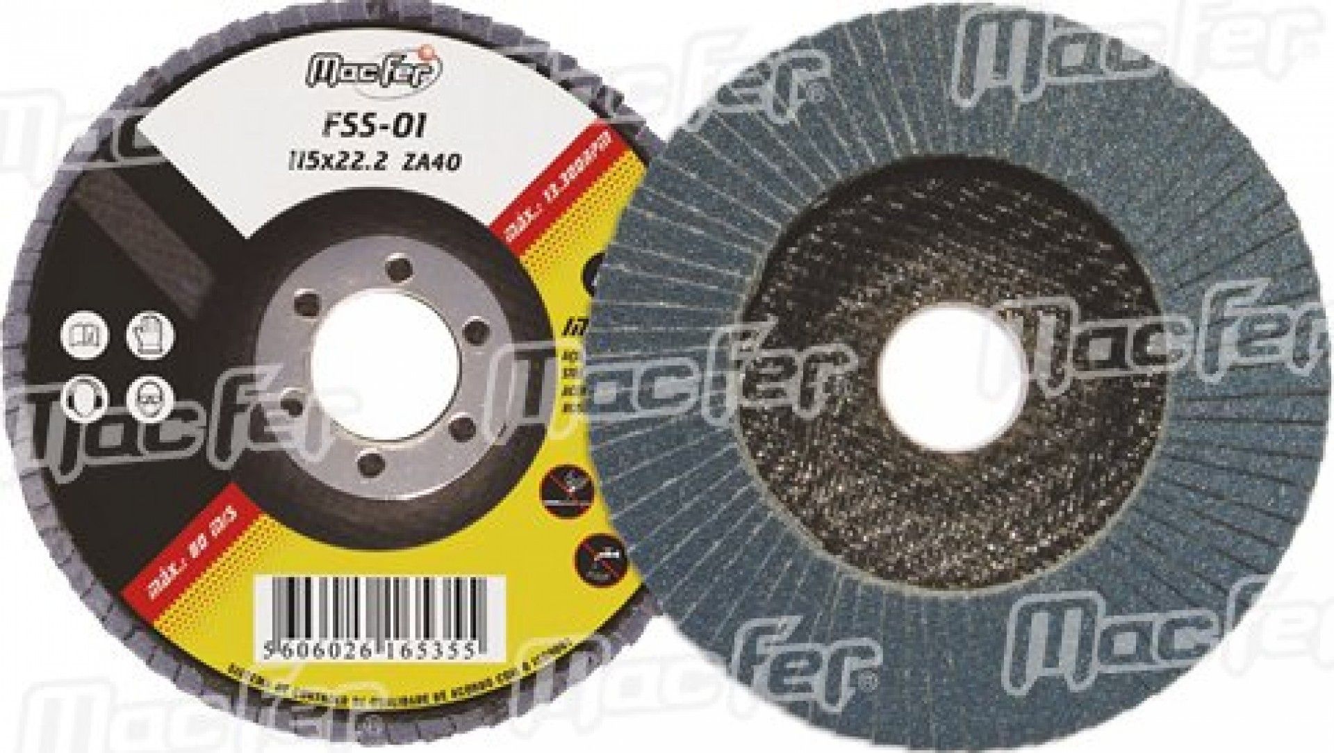 Disco lam. p/ inox MacFer FSS 125x22,2mm ZA120 refª 165.0042 MACFER