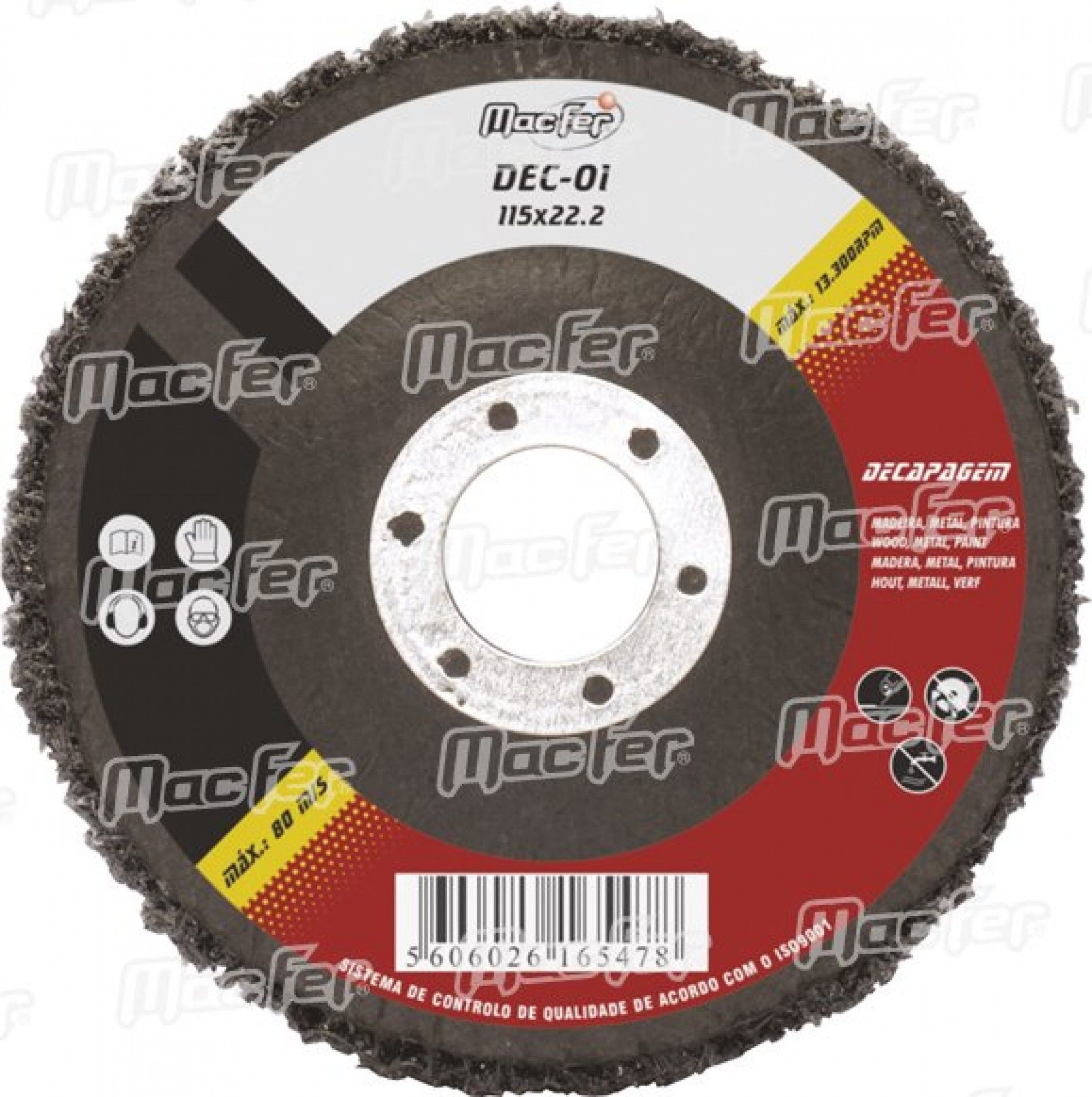 Disco decapagem MacFer DEC 115x22,2mm refª 165.0047 MACFER