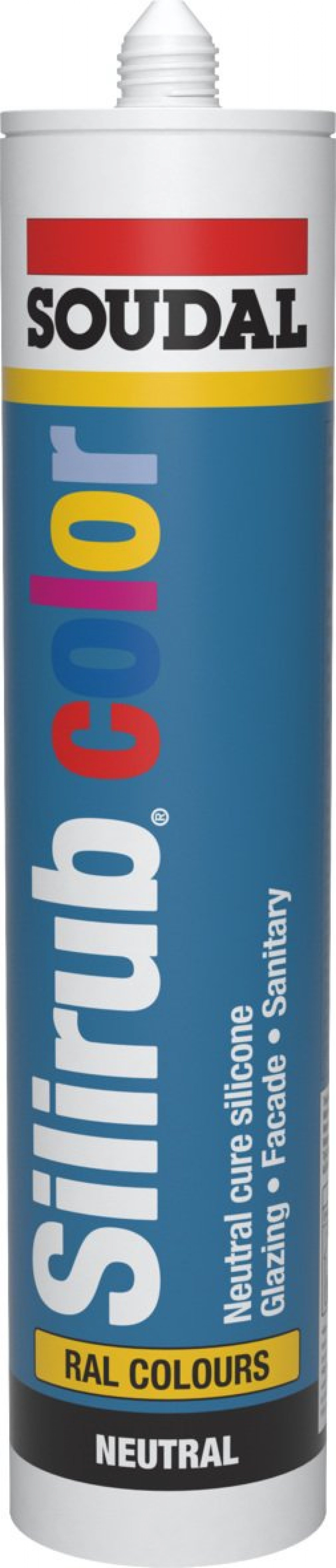 Silicone neutral SiliRub Ral 9006 300ml Soudal