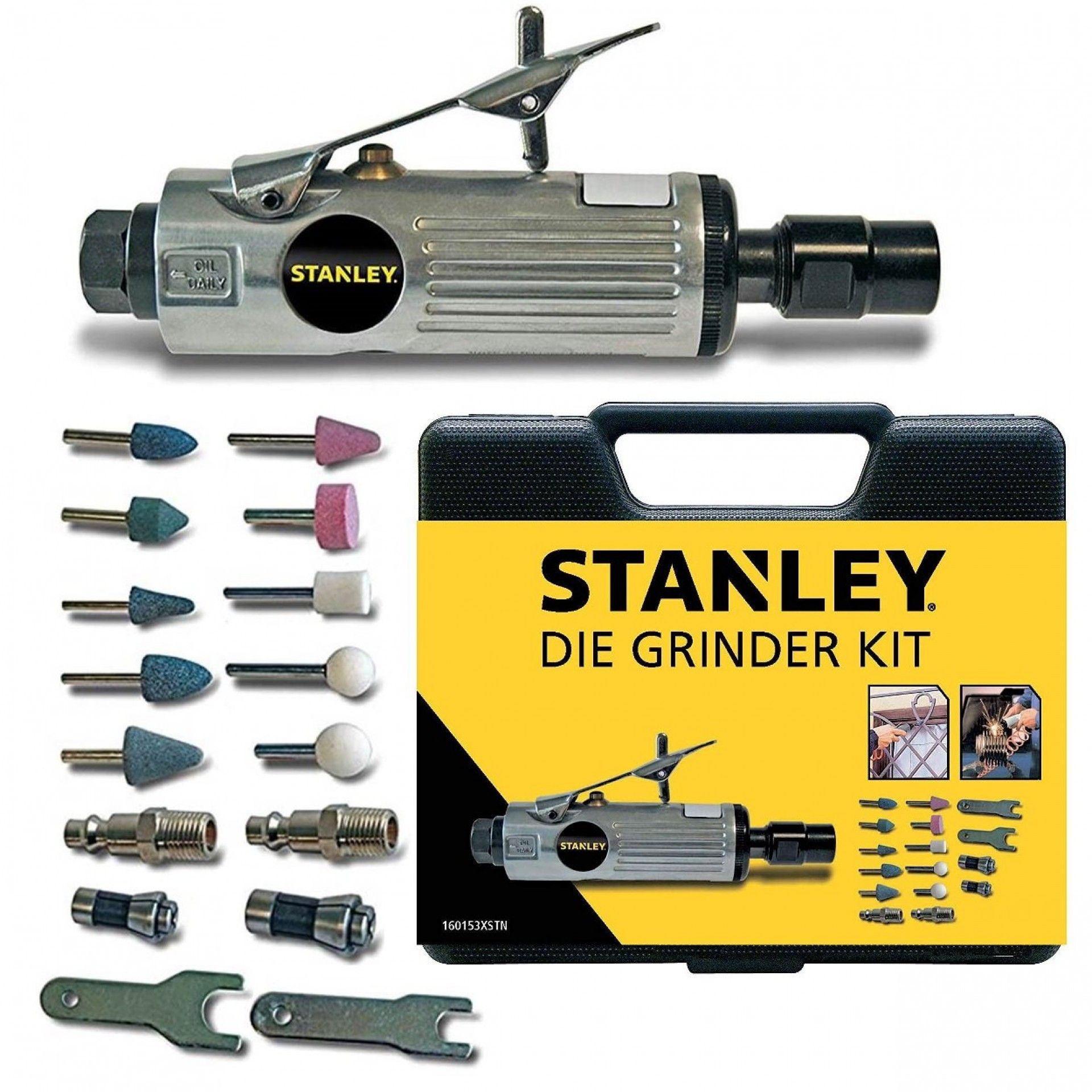 Rectificadora pneumática com acessórios refª 160153XSTN STANLEY
