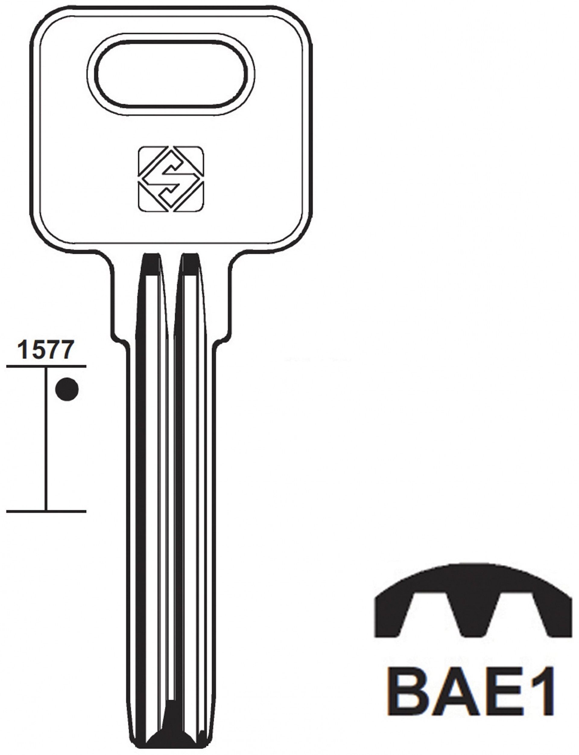 Chave para cadeado rectangular inox 2022K refª 150.0110 MACFER