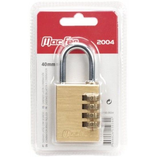 Cadeado argola normal lat�o com segredo 2005-30-BL 30mm (bls) ref� 150.0036 MACFER