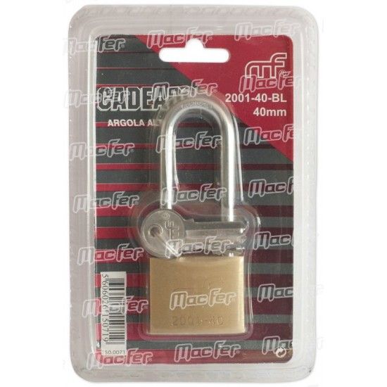 Cadeado argola alta lat�o mf 2001-40 40mm ref� 150.0011 MACFER