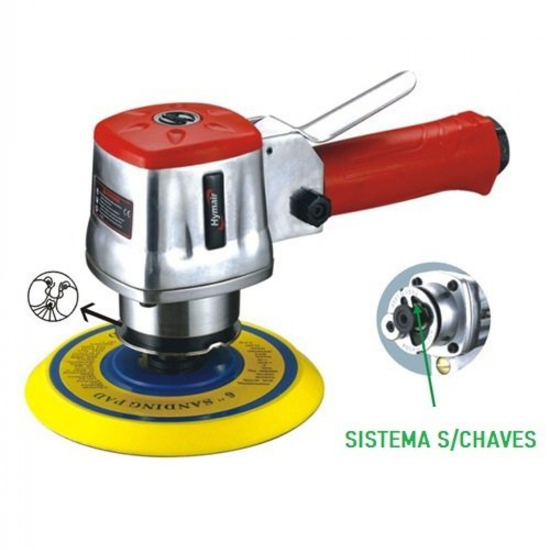 LIXADORA PNEUMÁTICA ROTORBITAL 150mm PDAS150