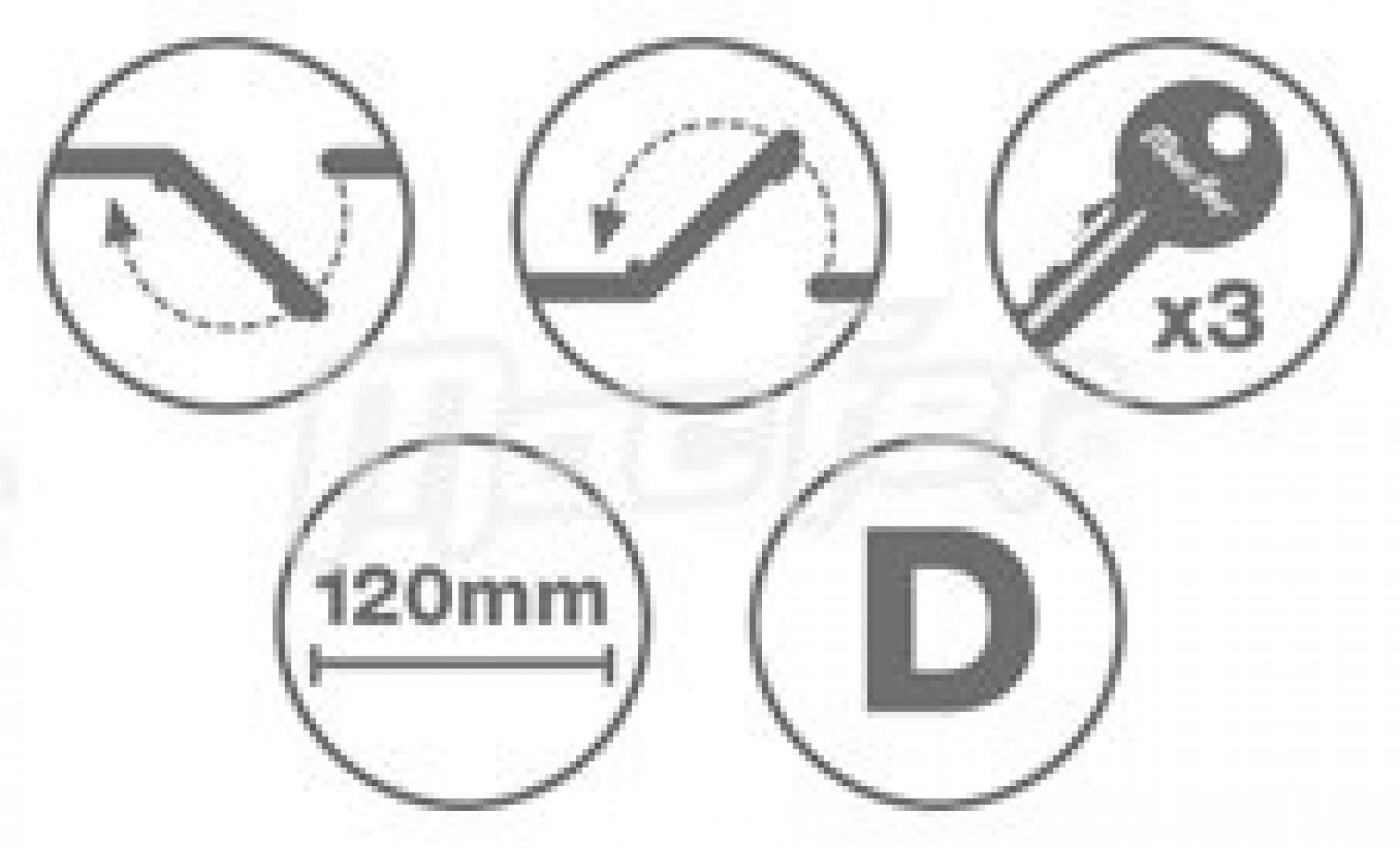Fechadura pregar á face ch. normal MacFer DR720 120mm Esq refª 140.0063 MACFER
