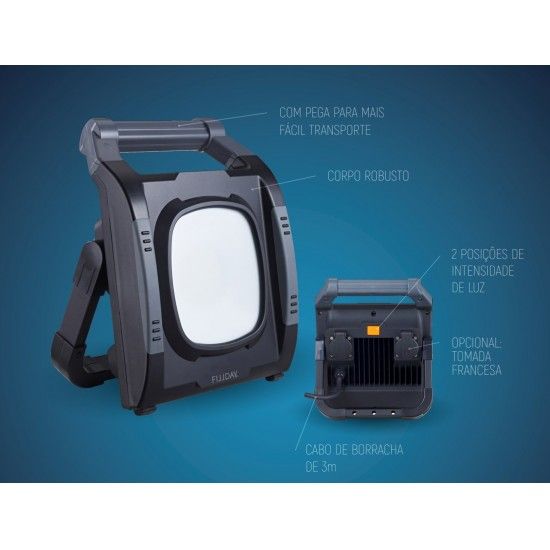 Projector Led 60w IP54 4200K c/ 2 Tomadas ref Troy Fillday